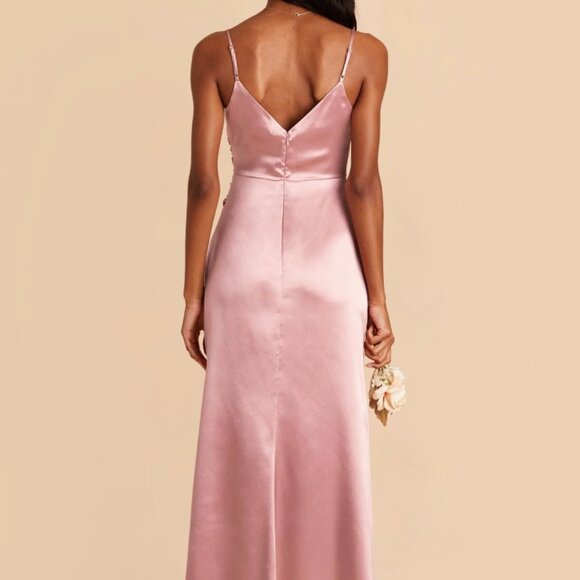 NWT Birdy Grey Catherine English Rose Shiny Satin Bridesmaid Dress - Picture 3 of 6
